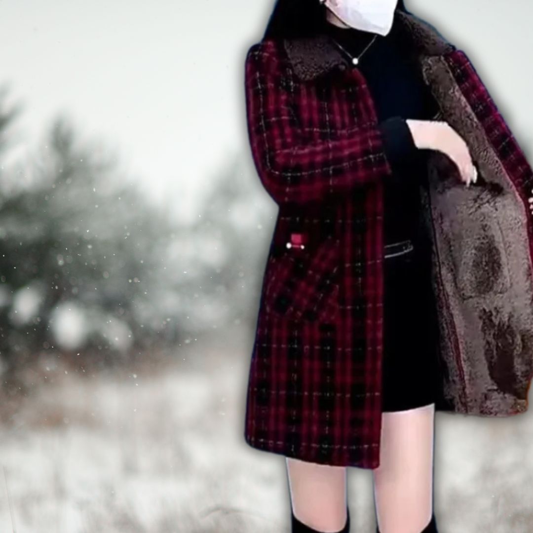 WarmStyle Women's Slimming Plaid Jacket