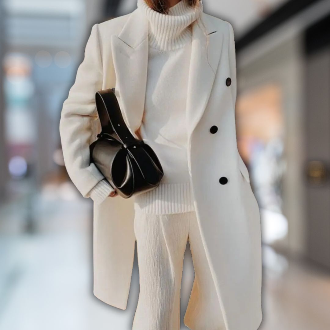 Thick  Elegant Coat plain color