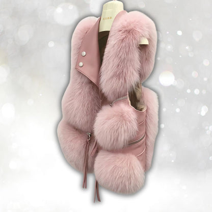 Sleeveless Fur Vest Jacket