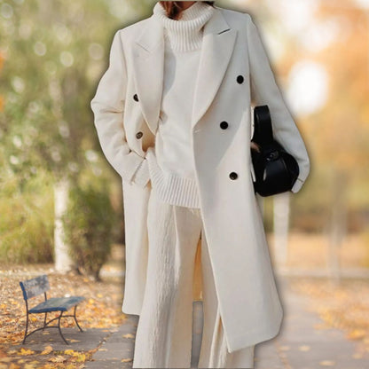 Thick  Elegant Coat plain color