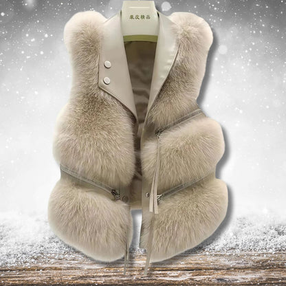 Sleeveless Fur Vest Jacket