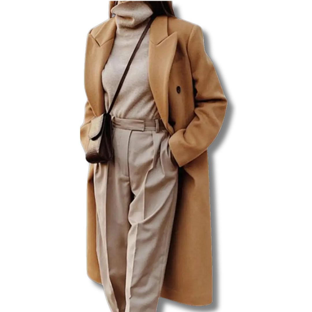 Thick  Elegant Coat plain color
